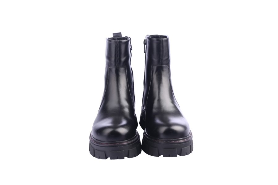 D.moro Shoes Women Leather Ankle Boots For Winter: 504C Black (Wholesale)