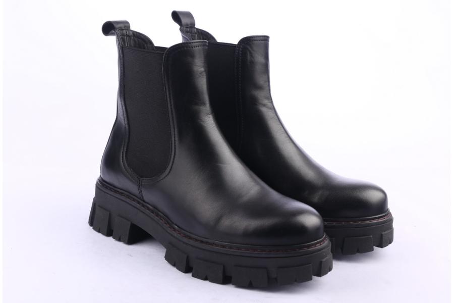 D.moro Shoes Women Leather Ankle Boots For Winter: 504D Black (Wholesale)