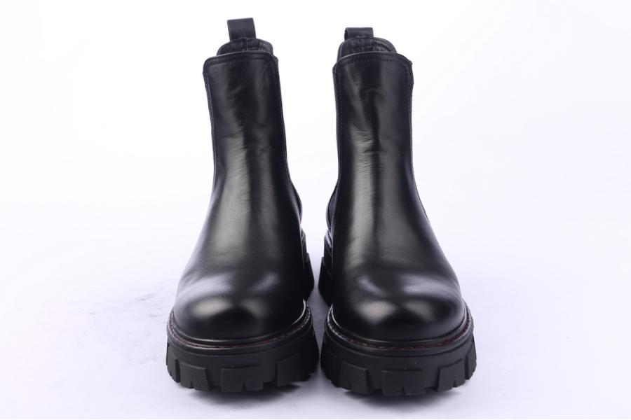 D.moro Shoes Women Leather Ankle Boots For Winter: 504D Black (Wholesale)