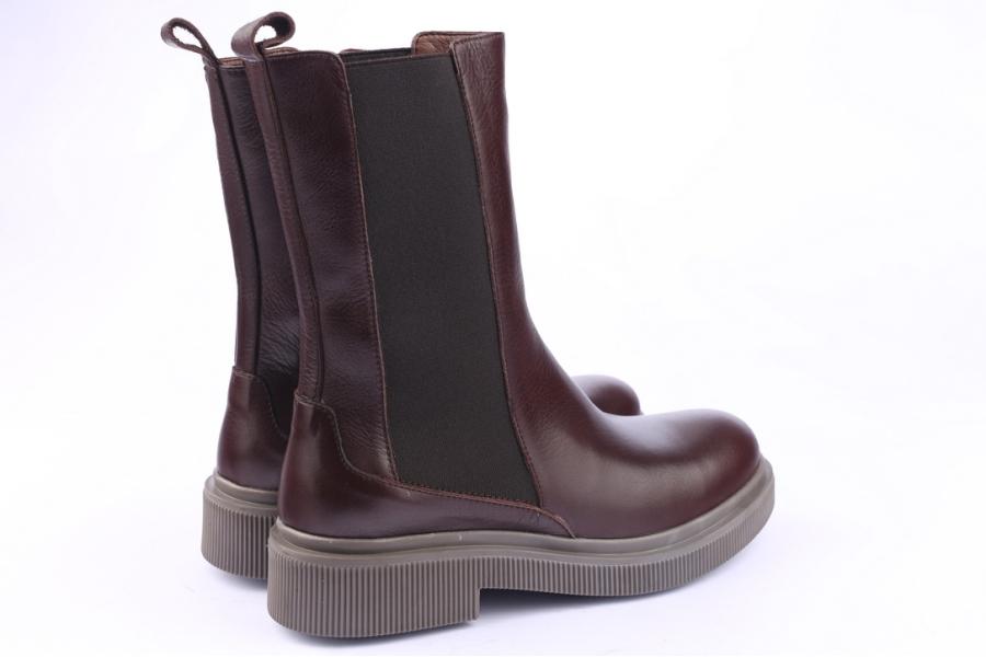 D.moro Shoes Women Leather Ankle Boots For Winter: 506B Brown (Wholesale)