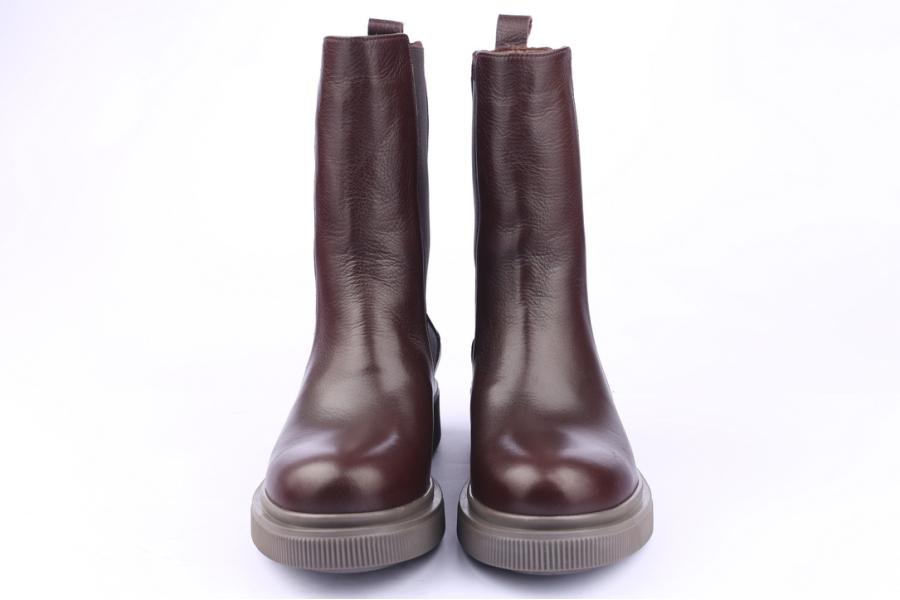 D.moro Shoes Women Leather Ankle Boots For Winter: 506B Brown (Wholesale)