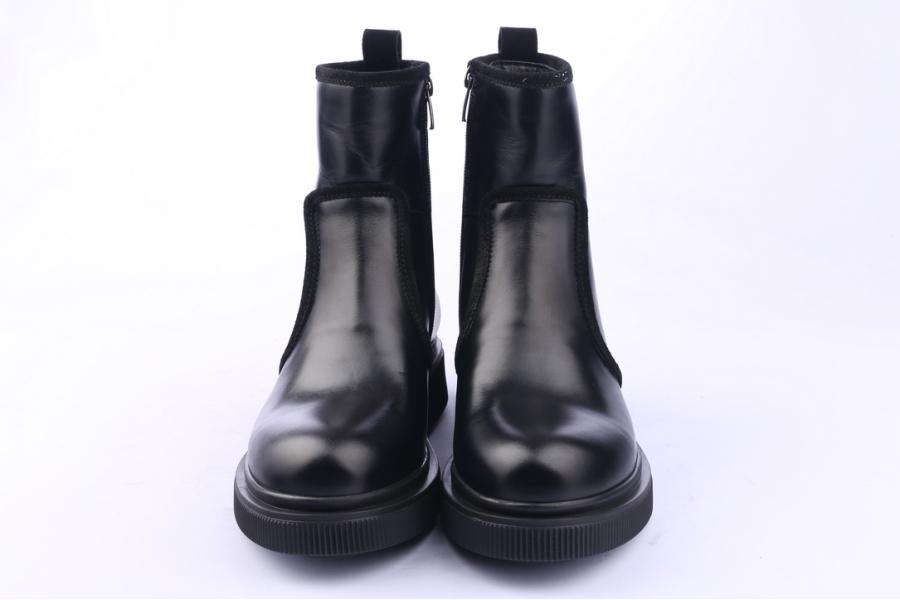 D.moro Shoes Women Leather Ankle Boots For Winter: 506C Black (Wholesale)