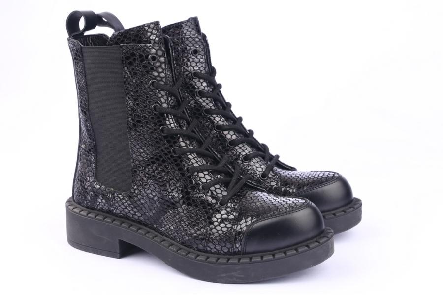 D.moro Shoes Women Leather Ankle Boots For Winter: 519A Anthracite (Wholesale)