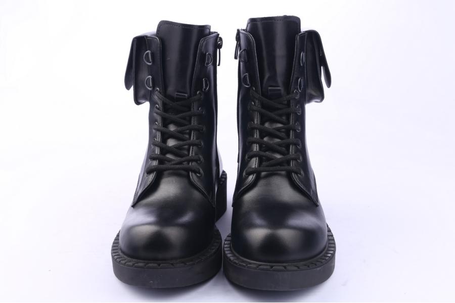 D.moro Shoes Women Leather Ankle Boots For Winter: 519C Black (Wholesale)