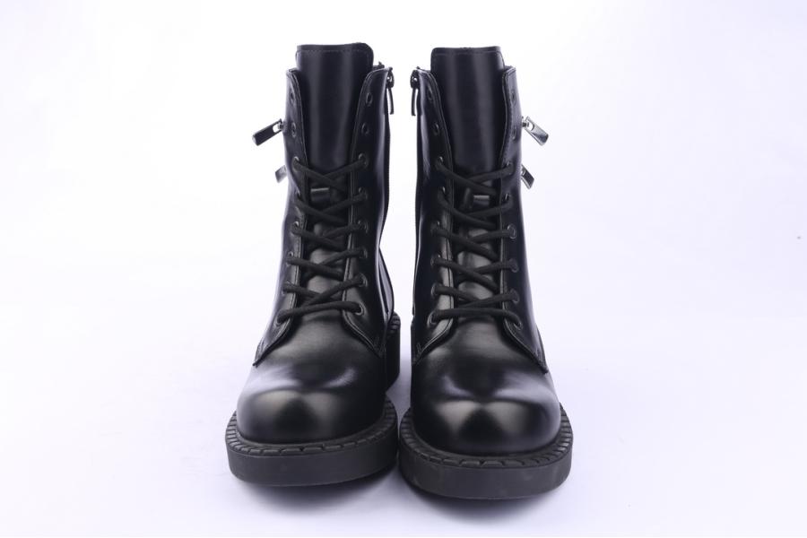 D.moro Shoes Women Leather Ankle Boots For Winter: 519D Black (Wholesale)