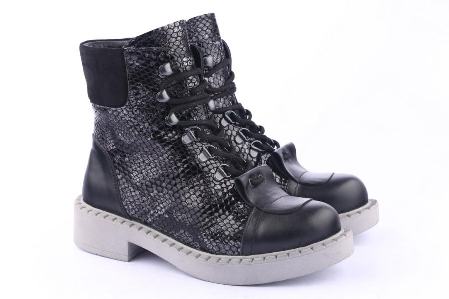 D.moro Shoes Women Leather Ankle Boots For Winter: 519E Anthracite (Wholesale)