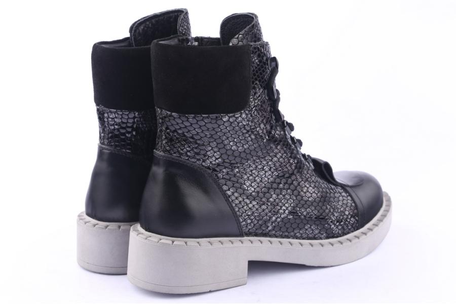 D.moro Shoes Women Leather Ankle Boots For Winter: 519E Anthracite (Wholesale)