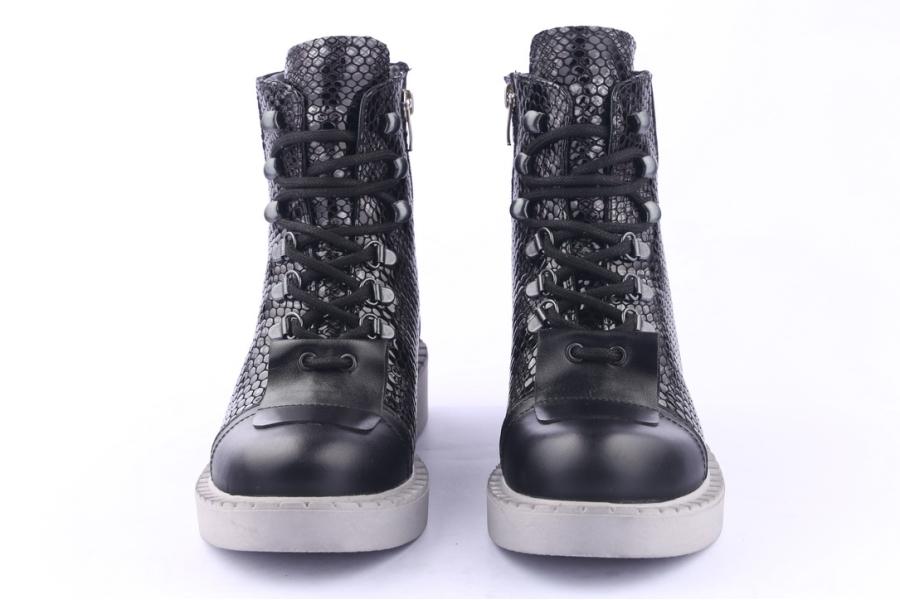D.moro Shoes Women Leather Ankle Boots For Winter: 519E Anthracite (Wholesale)