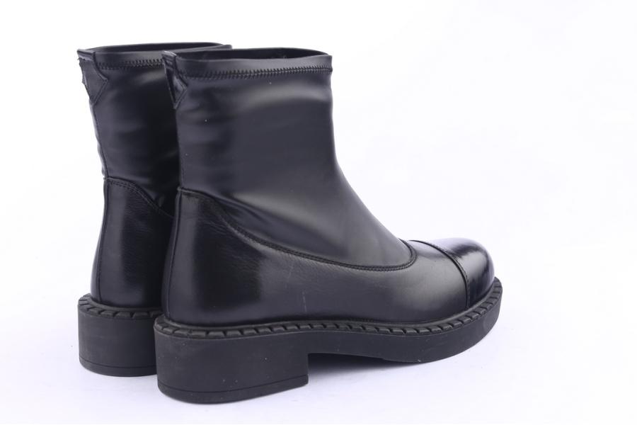 D.moro Shoes Women Leather Ankle Boots For Winter: 519G Black (Wholesale)