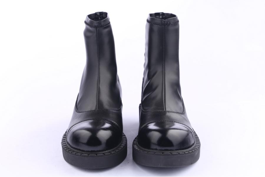 D.moro Shoes Women Leather Ankle Boots For Winter: 519G Black (Wholesale)