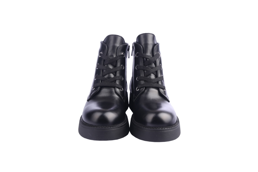 D.moro Shoes Women Leather Ankle Boots For Winter: 545B Black (Wholesale)