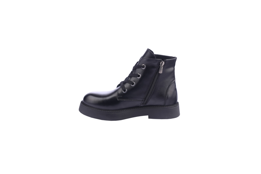 D.moro Shoes Women Leather Ankle Boots For Winter: 545B Black (Wholesale)