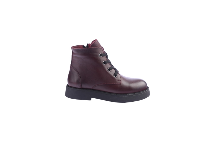 d.moro shoes Women Leather Ankle Boots for Winter: 545B Burgundy (Wholesale)
