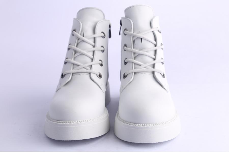 D.moro Shoes Women Leather Ankle Boots For Winter: 545B White (Wholesale)