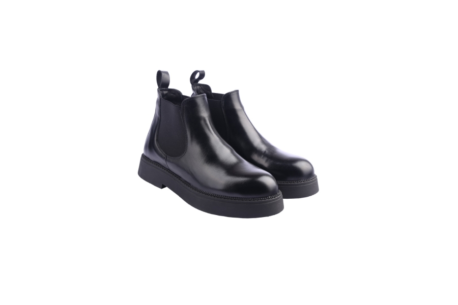 D.moro Shoes Women Leather Ankle Boots For Winter: 545G Black (Wholesale)