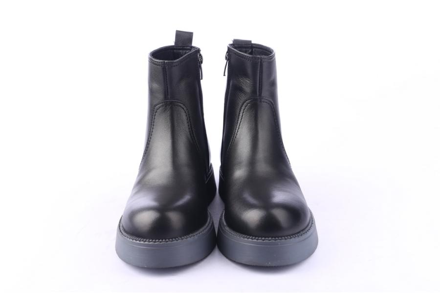 D.moro Shoes Women Leather Ankle Boots For Winter: 545H Black (Wholesale)