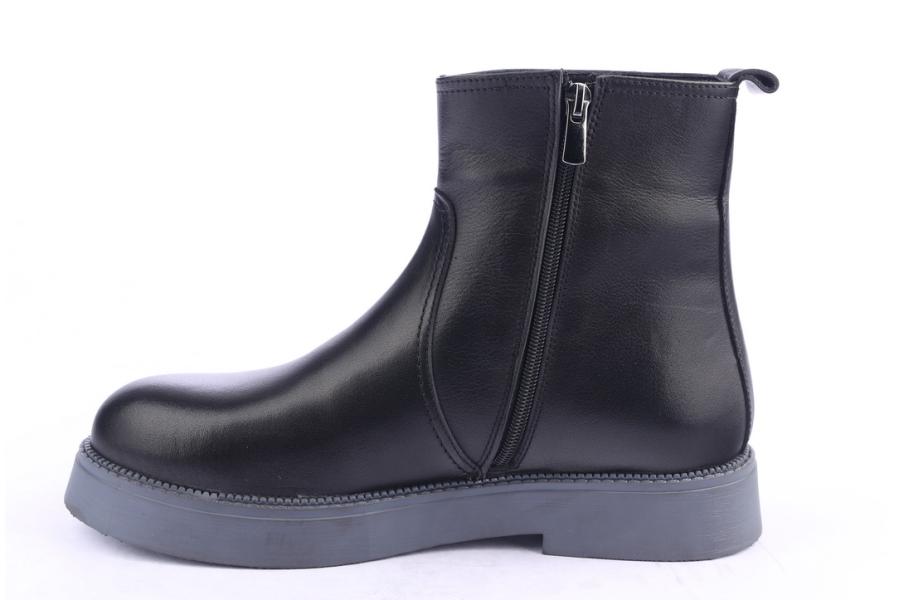 D.moro Shoes Women Leather Ankle Boots For Winter: 545H Black (Wholesale)