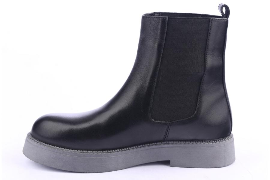 D.moro Shoes Women Leather Ankle Boots For Winter: 545I Black (Wholesale)