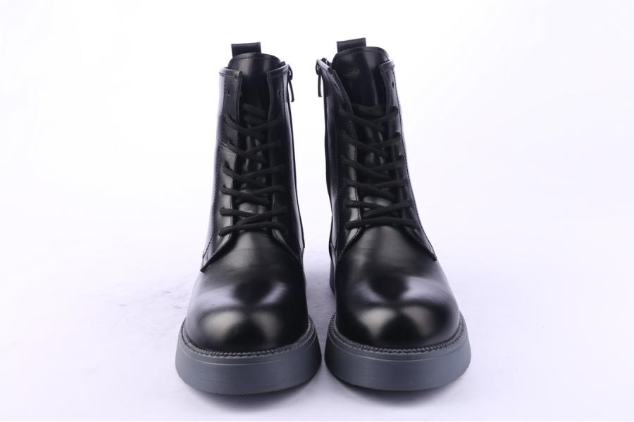 D.moro Shoes Women Leather Ankle Boots For Winter: 545J Black (Wholesale)