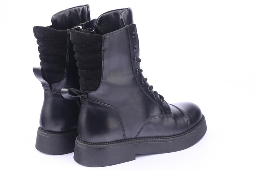 D.moro Shoes Women Leather Ankle Boots For Winter: 545K Black (Wholesale)