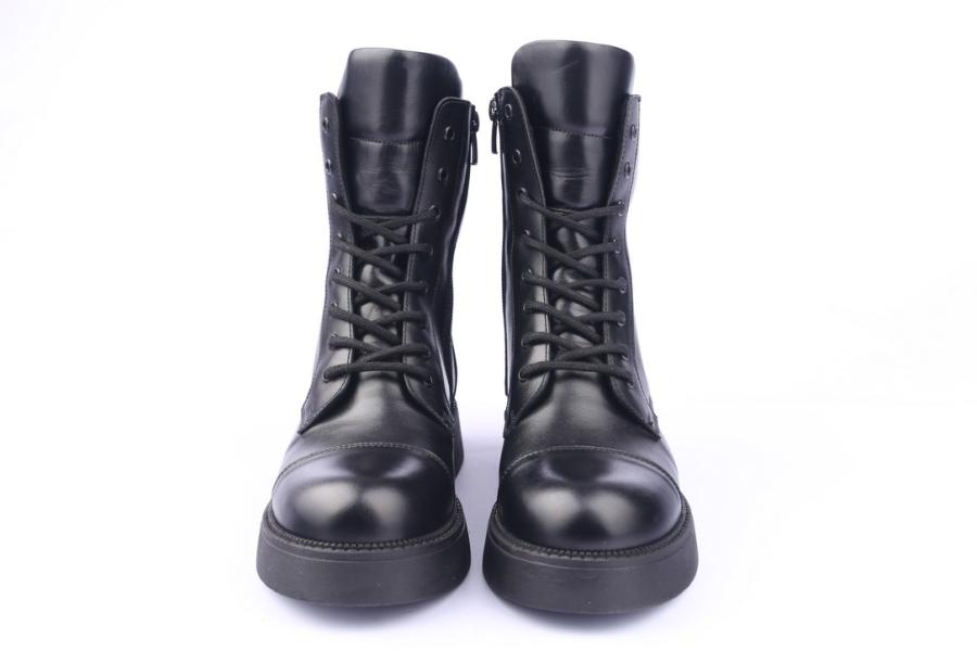 D.moro Shoes Women Leather Ankle Boots For Winter: 545K Black (Wholesale)