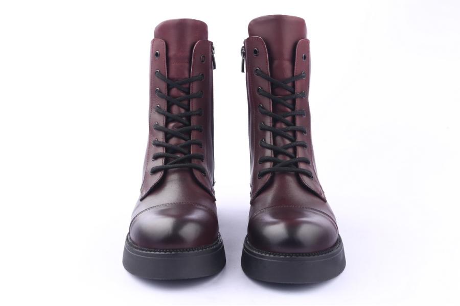 D.moro Shoes Women Leather Ankle Boots For Winter: 545K Burgundy (Wholesale)