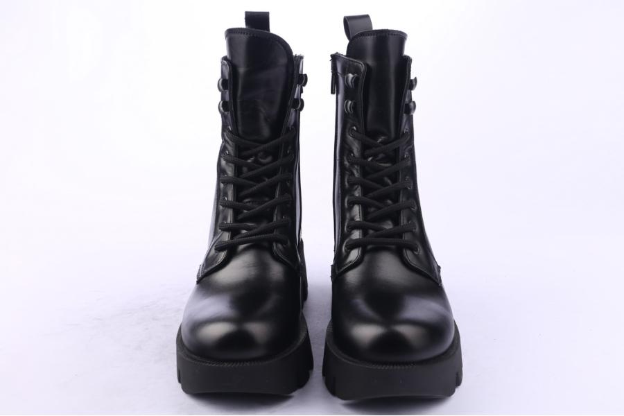 D.moro Shoes Women Leather Ankle Boots For Winter: 556A Black (Wholesale)