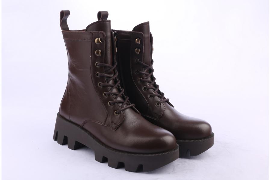 D.moro Shoes Women Leather Ankle Boots For Winter: 556A Brown (Wholesale)