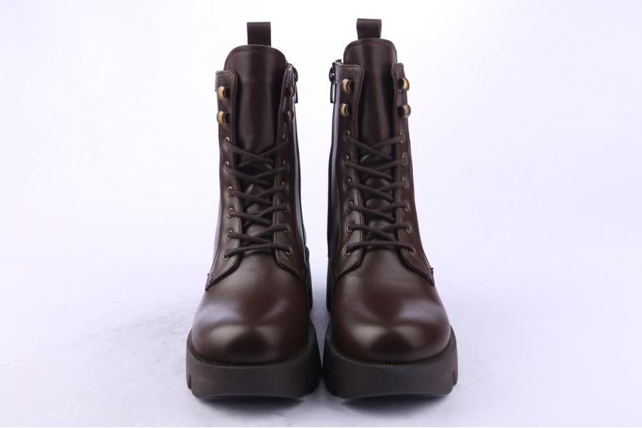 D.moro Shoes Women Leather Ankle Boots For Winter: 556A Brown (Wholesale)