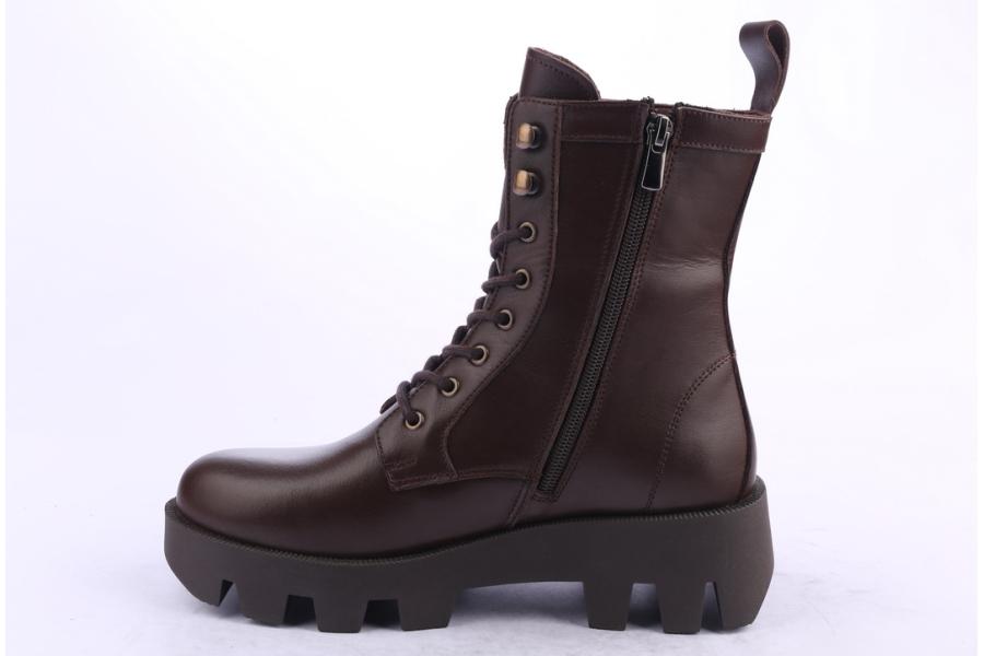 D.moro Shoes Women Leather Ankle Boots For Winter: 556A Brown (Wholesale)