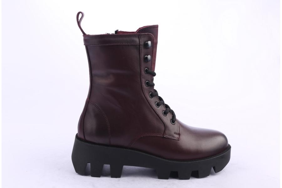 d.moro shoes Women Leather Ankle Boots for Winter: 556A Burgundy (Wholesale)