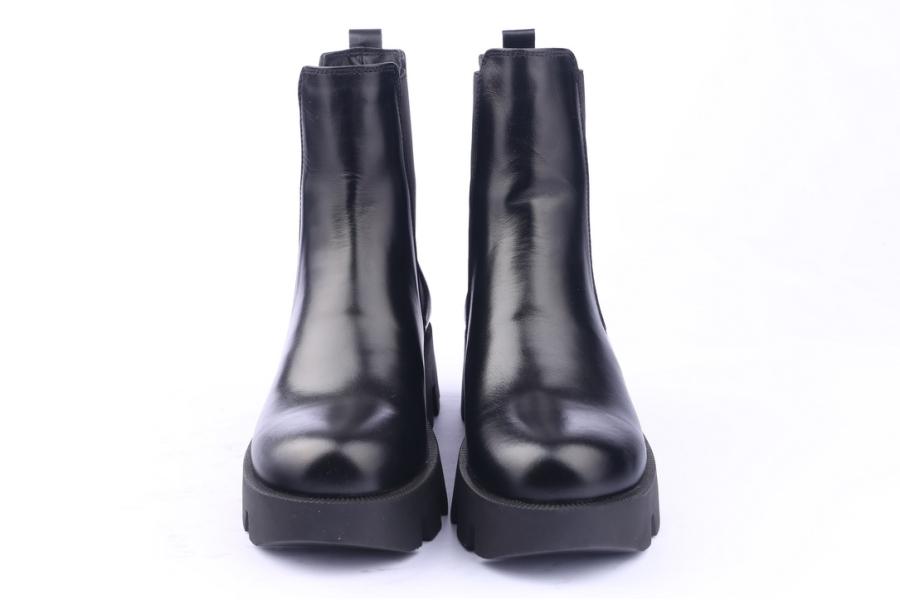 D.moro Shoes Women Leather Ankle Boots For Winter: 556B Black (Wholesale)