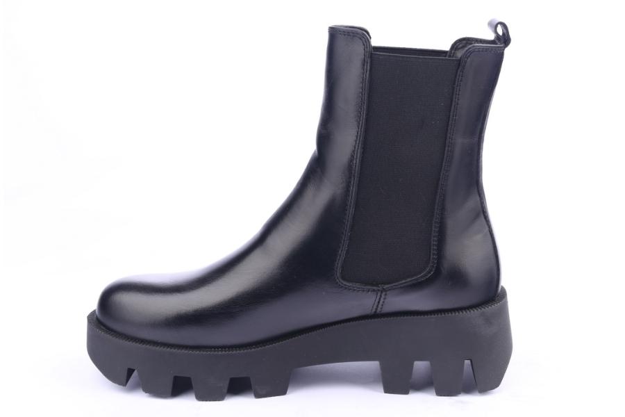 D.moro Shoes Women Leather Ankle Boots For Winter: 556B Black (Wholesale)