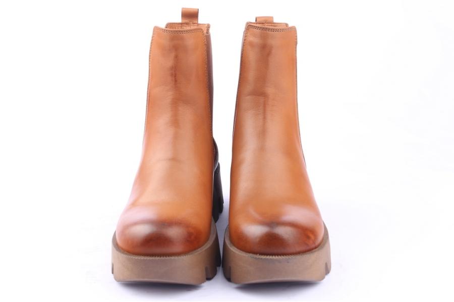 D.moro Shoes Women Leather Ankle Boots For Winter: 556B Tan (Wholesale)