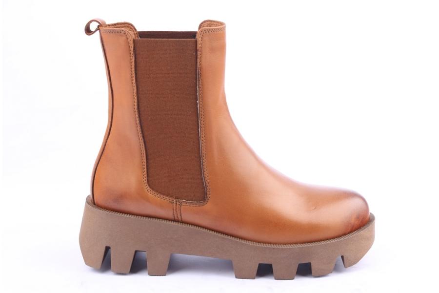 d.moro shoes Women Leather Ankle Boots for Winter: 556B Tan (Wholesale)
