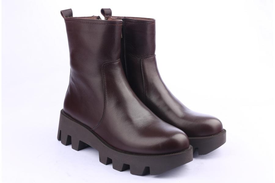 D.moro Shoes Women Leather Ankle Boots For Winter: 556C Black (Wholesale)