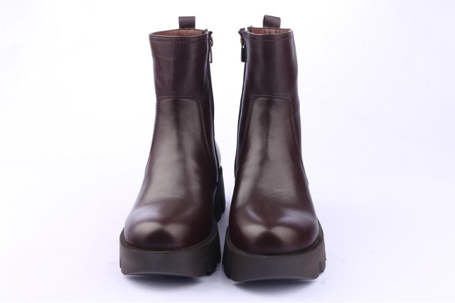 D.moro Shoes Women Leather Ankle Boots For Winter: 556C Black (Wholesale)