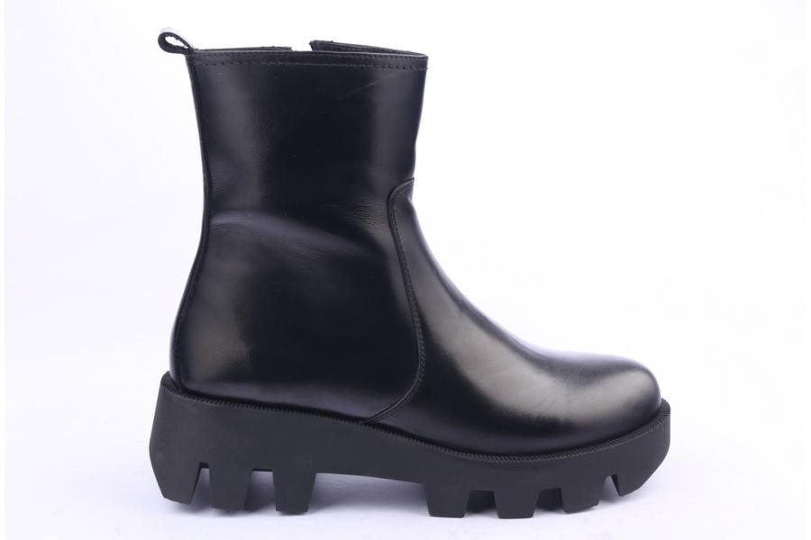 d.moro shoes Women Leather Ankle Boots for Winter: 556C Black (Wholesale)