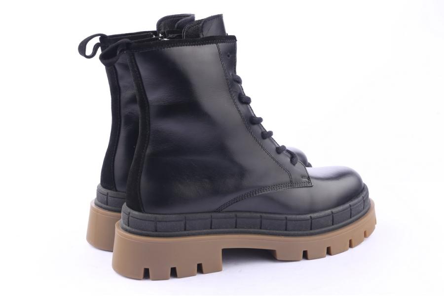D.moro Shoes Women Leather Ankle Boots For Winter: 559A Black (Wholesale)