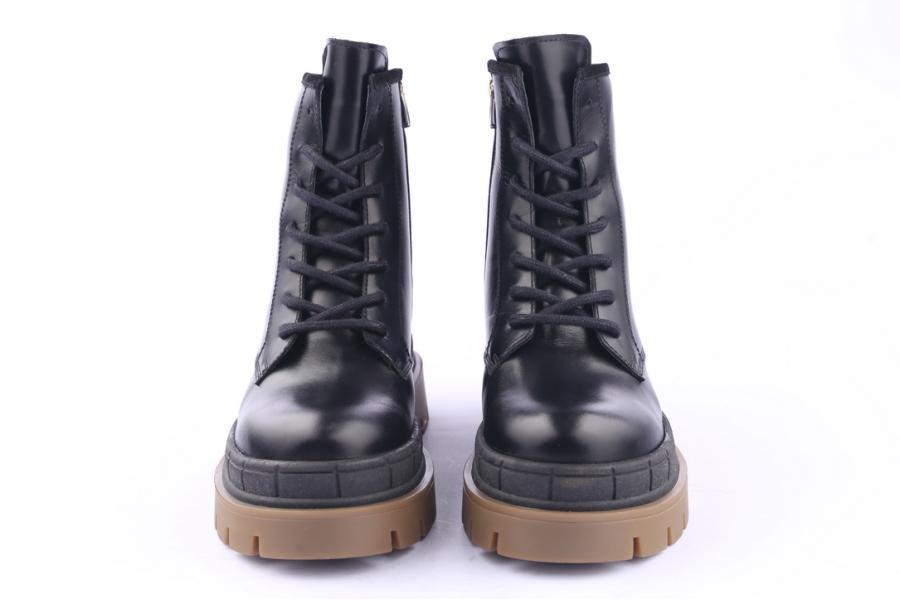D.moro Shoes Women Leather Ankle Boots For Winter: 559A Black (Wholesale)