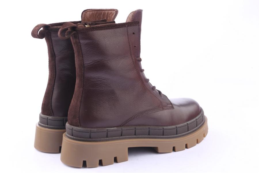 D.moro Shoes Women Leather Ankle Boots For Winter: 559A Brown (Wholesale)