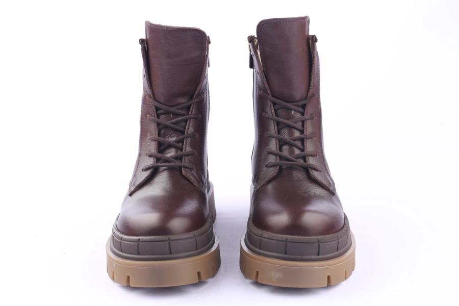 D.moro Shoes Women Leather Ankle Boots For Winter: 559A Brown (Wholesale)