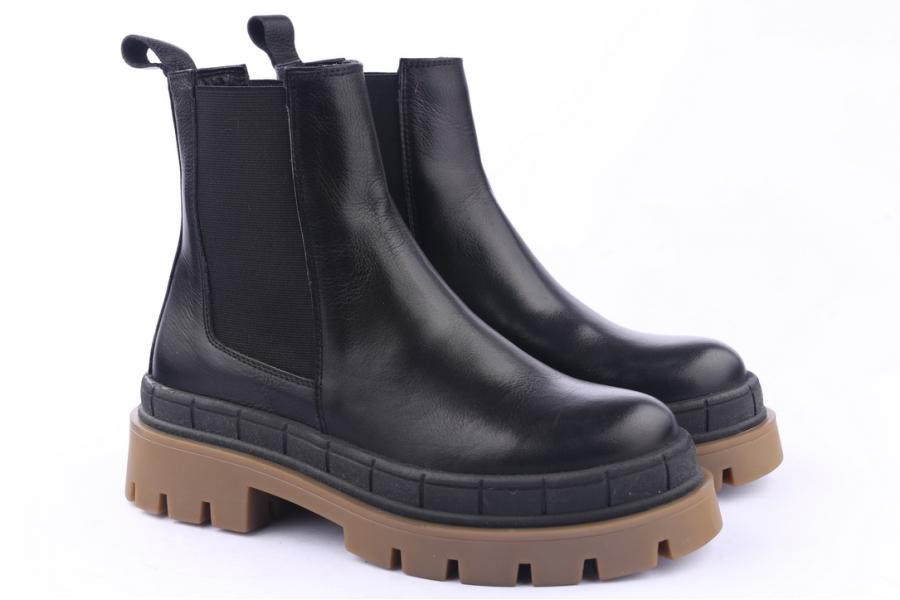 D.moro Shoes Women Leather Ankle Boots For Winter: 559C Black (Wholesale)