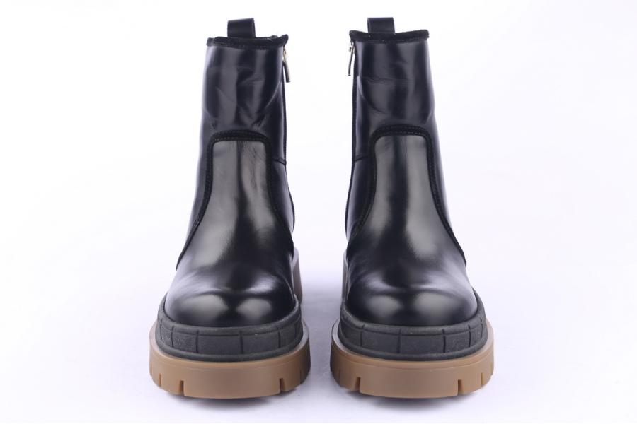 D.moro Shoes Women Leather Ankle Boots For Winter: 559D Black (Wholesale)