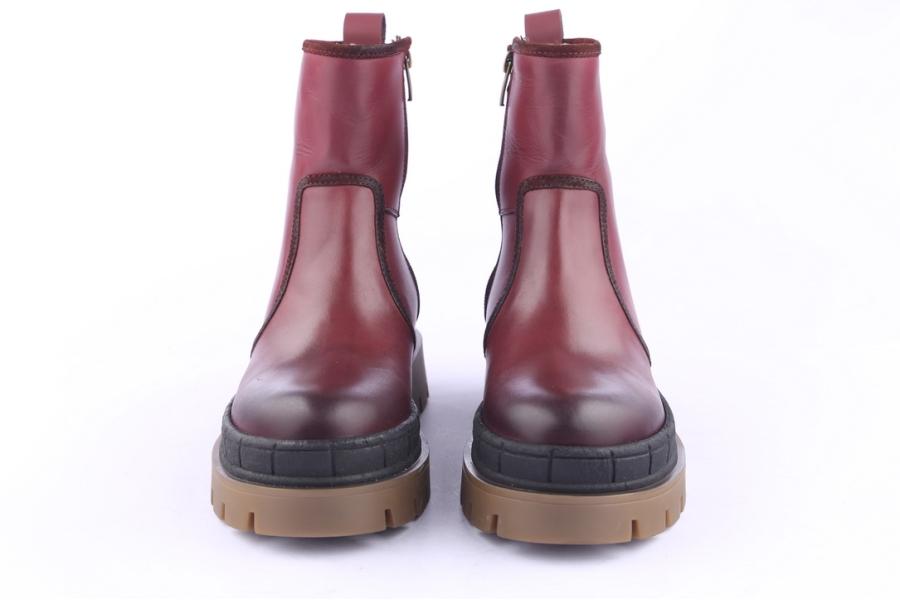 D.moro Shoes Women Leather Ankle Boots For Winter: 559D Burgundy (Wholesale)