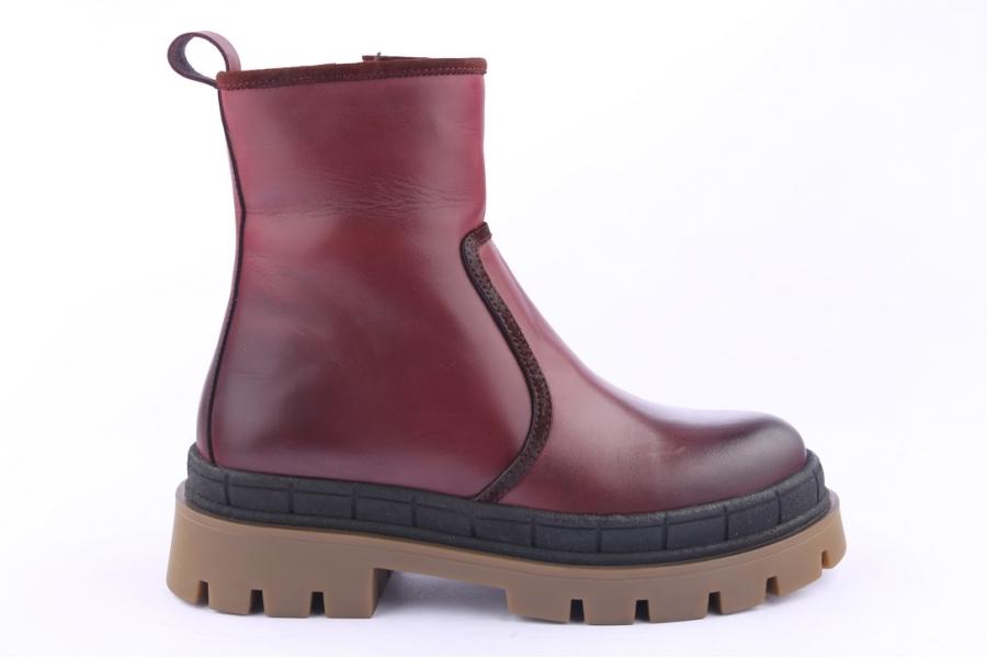 d.moro shoes Women Leather Ankle Boots for Winter: 559D Burgundy (Wholesale)