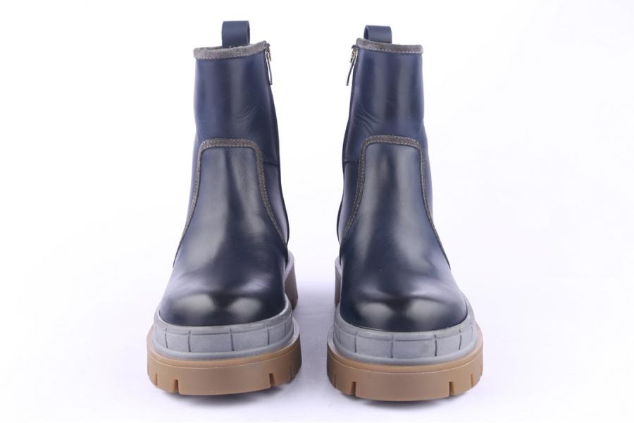 D.moro Shoes Women Leather Ankle Boots For Winter: 559D Navy Blue (Wholesale)