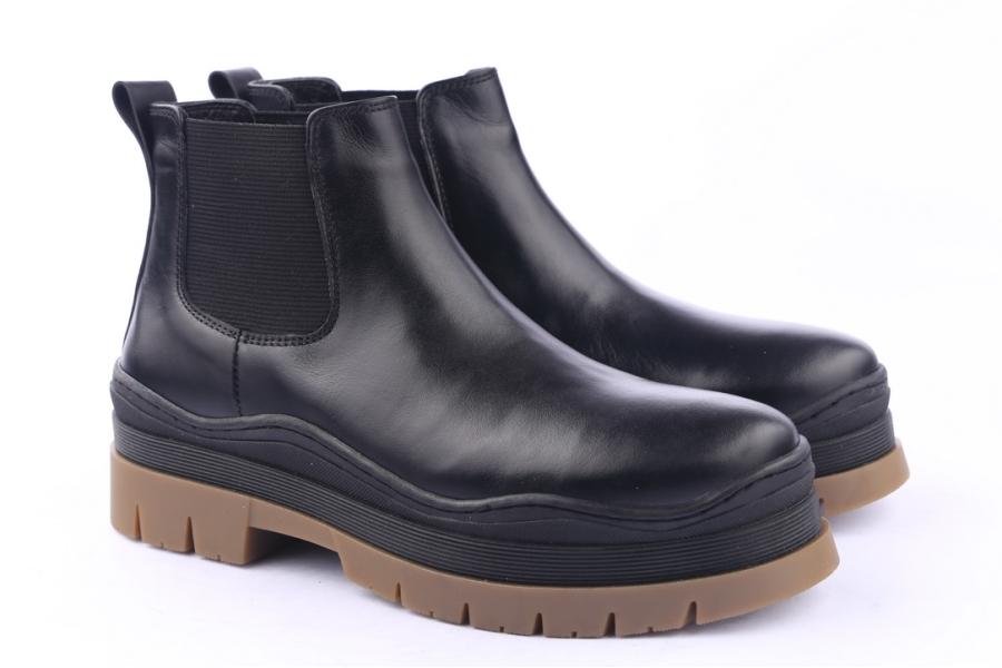 D.moro Shoes Women Leather Ankle Boots For Winter: 564B Black (Wholesale)
