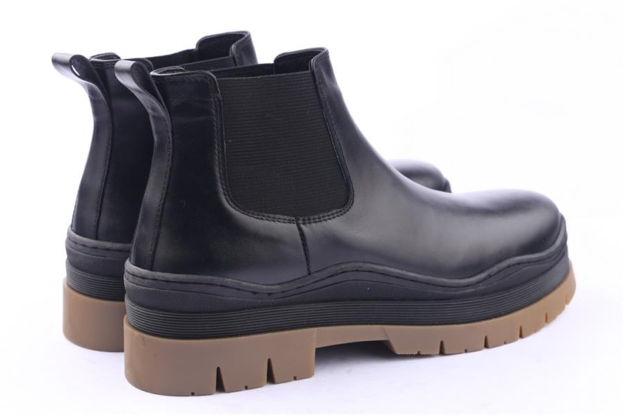 D.moro Shoes Women Leather Ankle Boots For Winter: 564B Black (Wholesale)