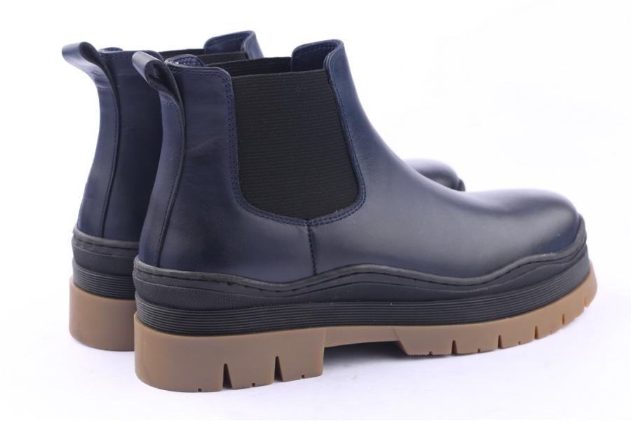 D.moro Shoes Women Leather Ankle Boots For Winter: 564B Navy Blue (Wholesale)